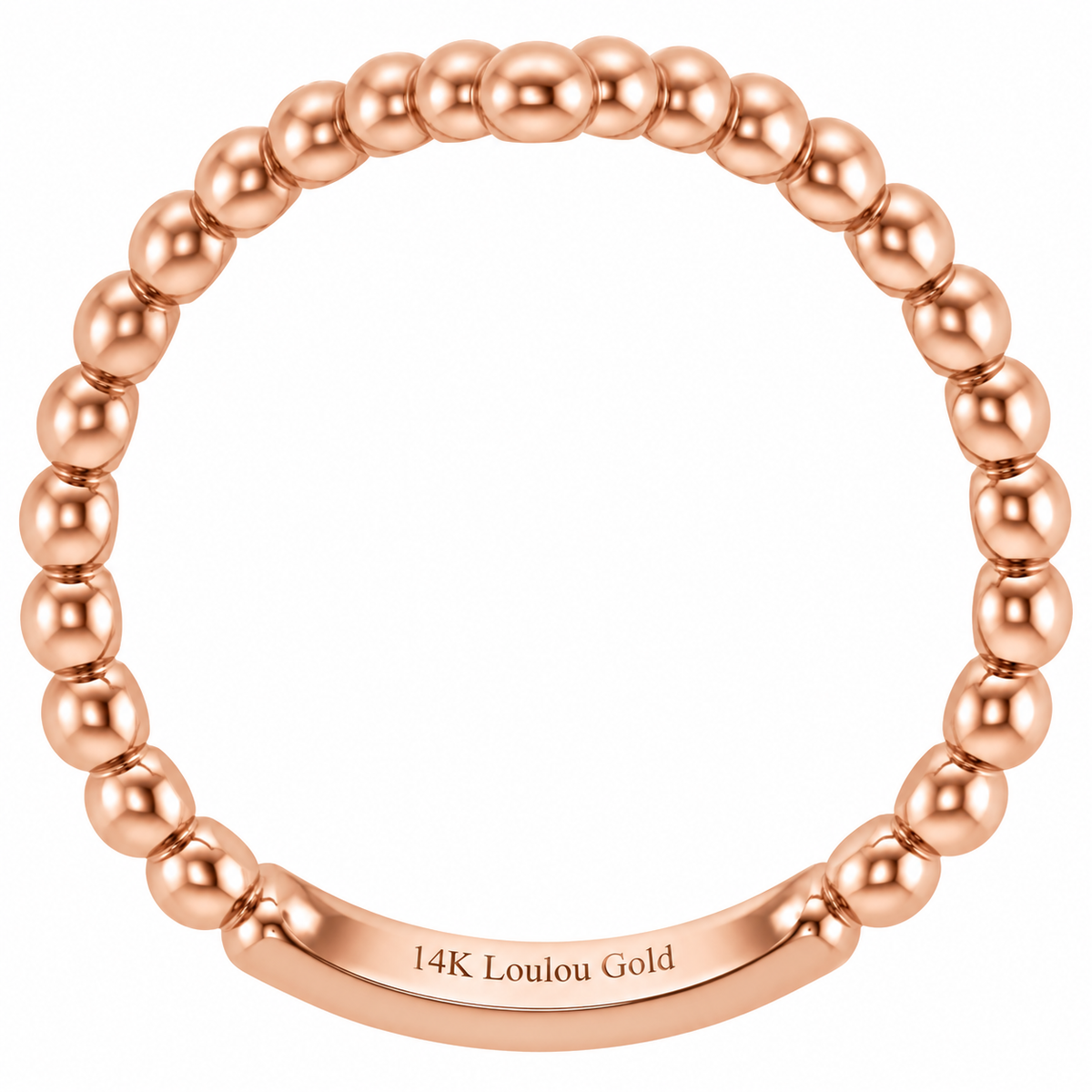 14K Golden Bubble Stackable Ring