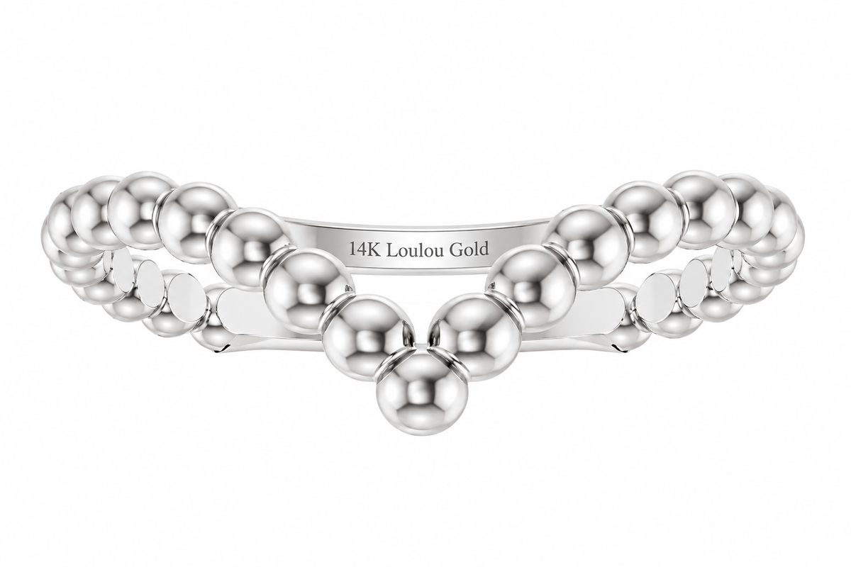 14K Golden Bubble Stackable Ring