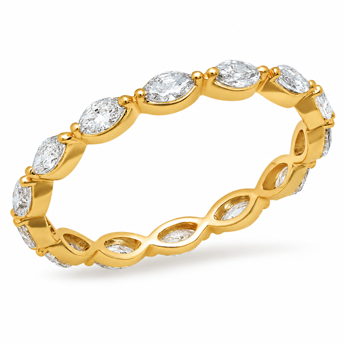 14K Marquise East to West Eternity Ring