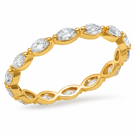 14K Marquise East to West Eternity Ring