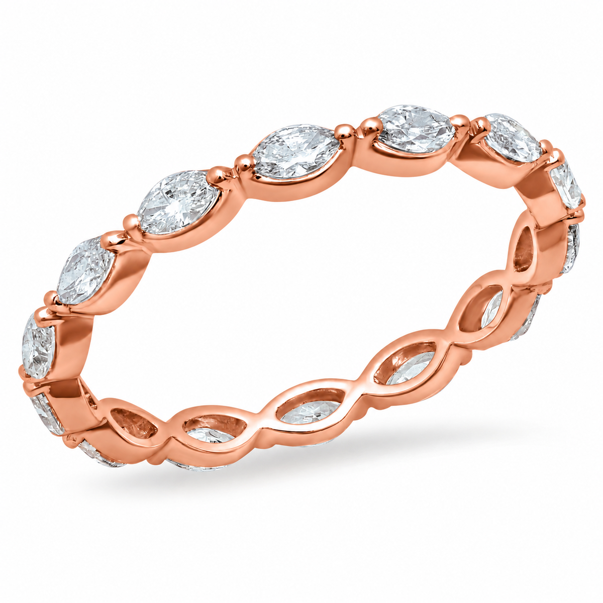 14K Marquise East to West Eternity Ring