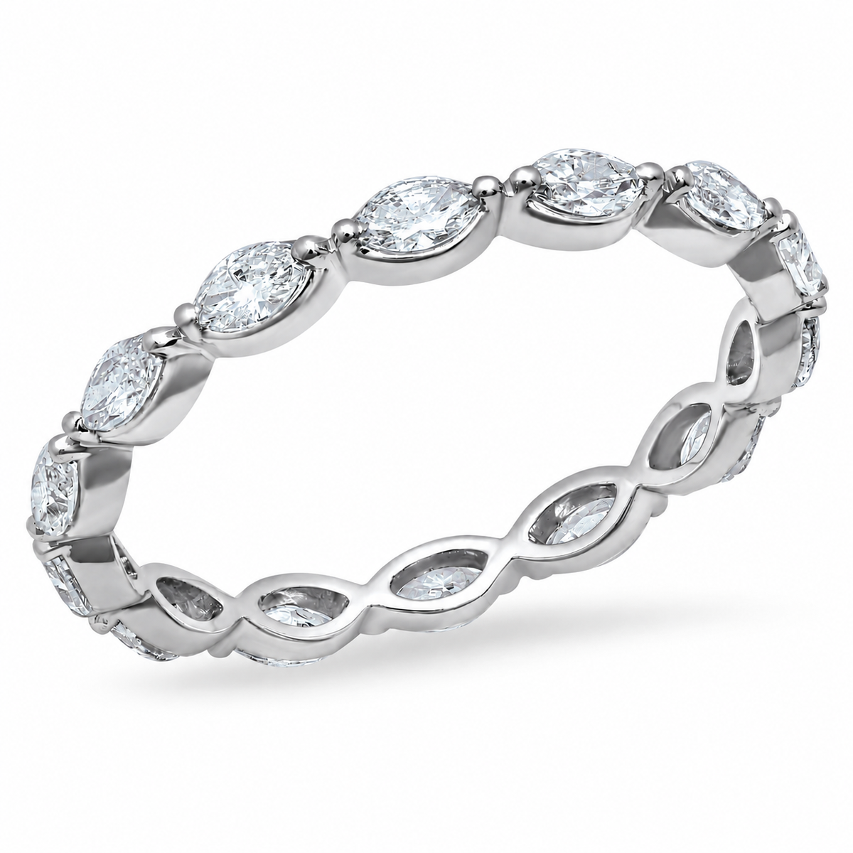 14K Marquise East to West Eternity Ring