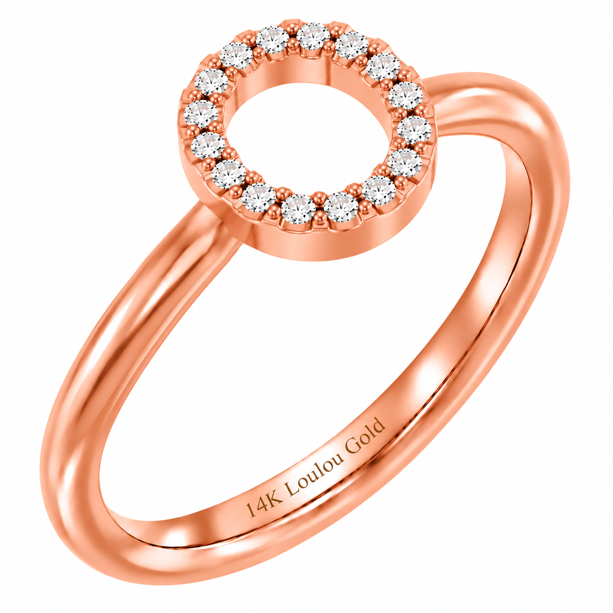 14K initial Diamond Ring