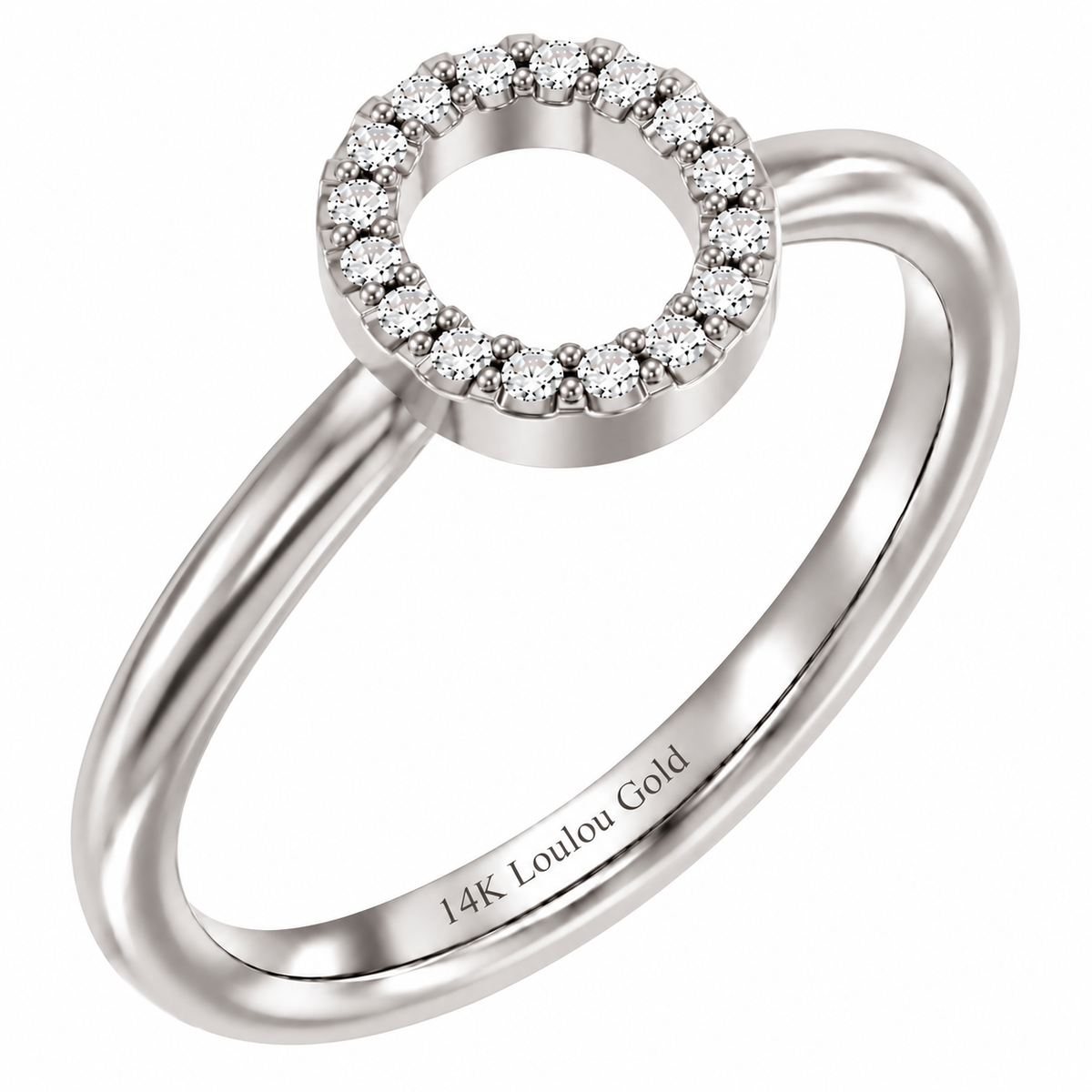 14K initial Diamond Ring