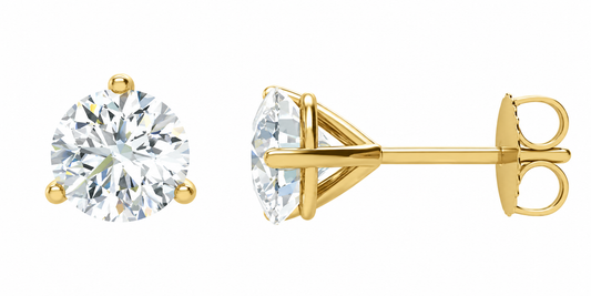 14K 3Prong Martini Studs