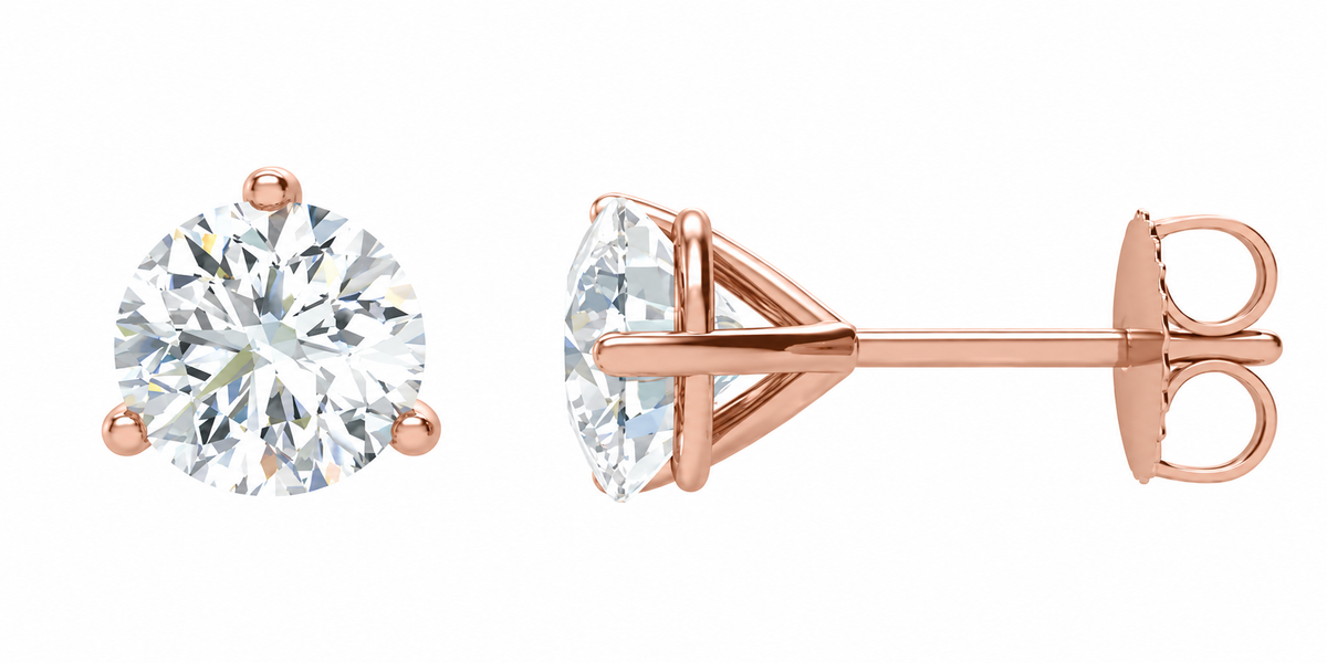 14K 3Prong Martini Studs