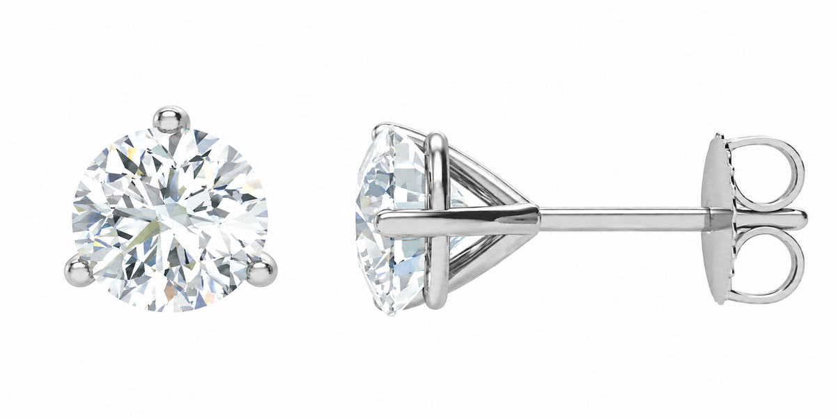 14K 3Prong Martini Studs