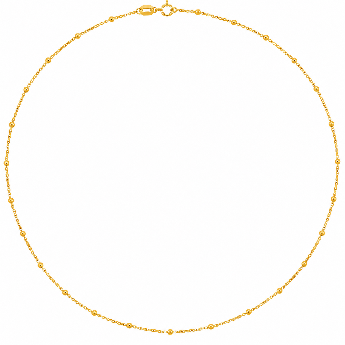 14K Beaded Curb Chain