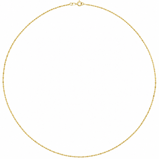 14K Diamond Cut Bead  Chain Bracelet