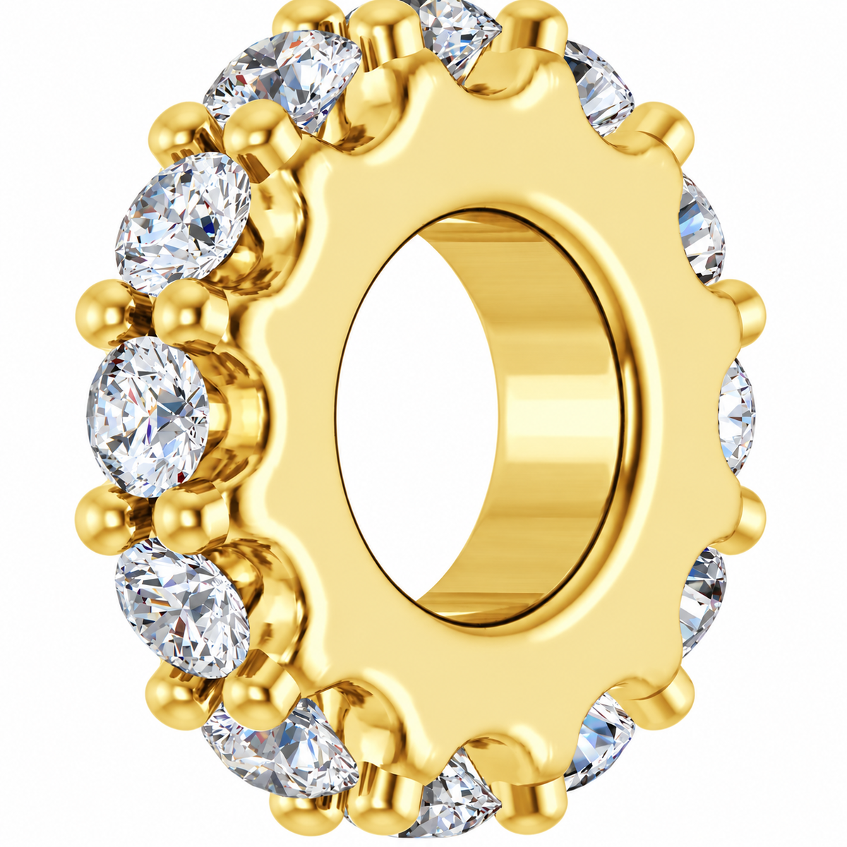 14K Stackable Birthstone Spacer Charm