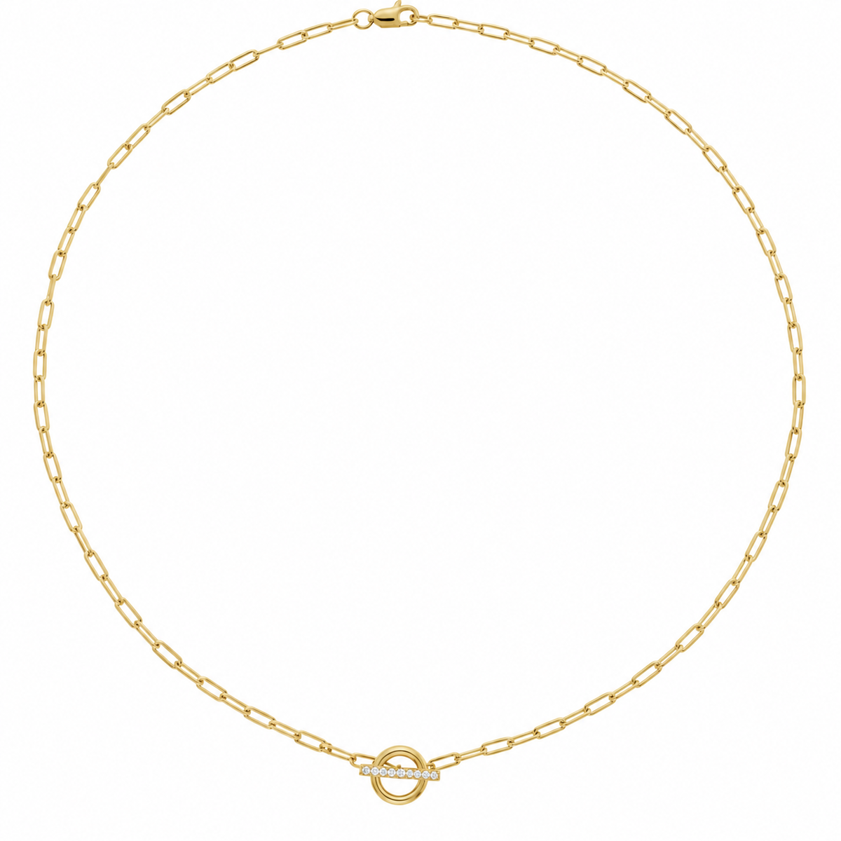14K Toggle Diamond Necklace