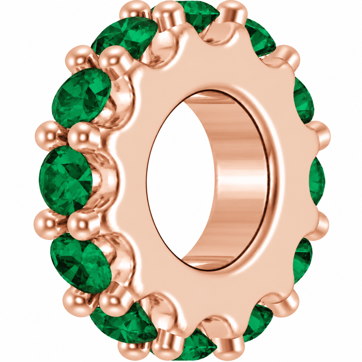 14K Stackable Birthstone Spacer Charm