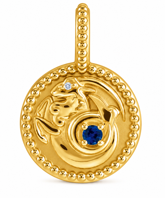 14K Zodiac Charm Pendant Necklace
