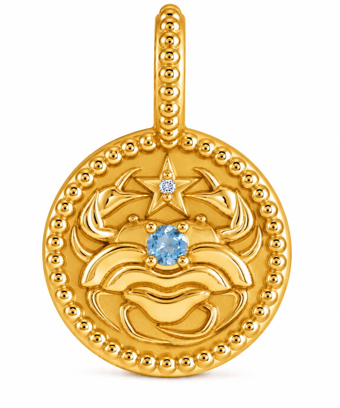 14K Zodiac Charm Pendant Necklace