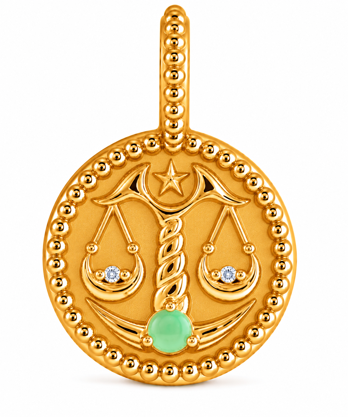 14K Zodiac Charm Pendant Necklace