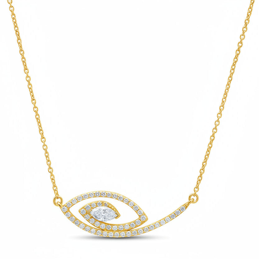 14K Charming Eye Necklace