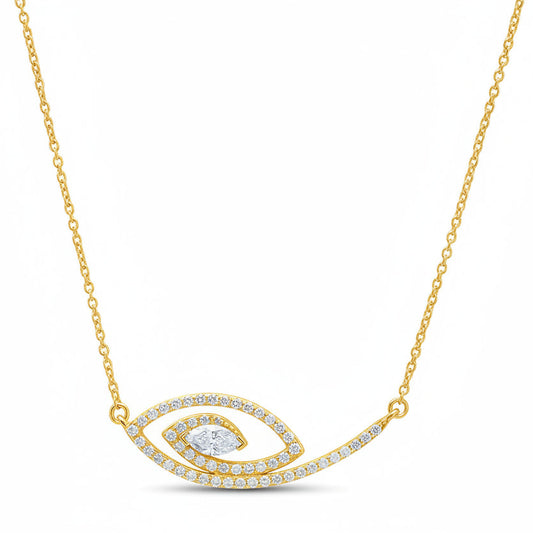 14K Charming Eye Necklace