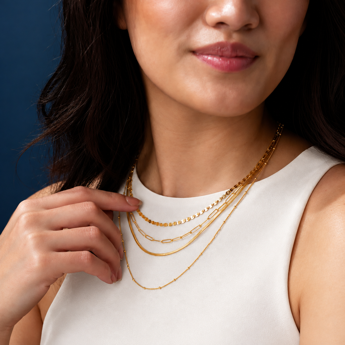 14K Beaded Curb Chain