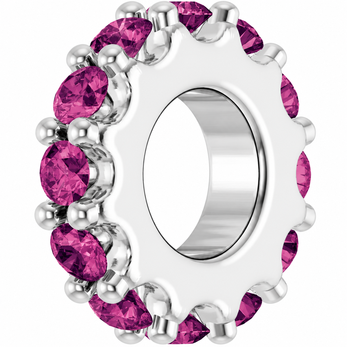 14K Stackable Birthstone Spacer Charm