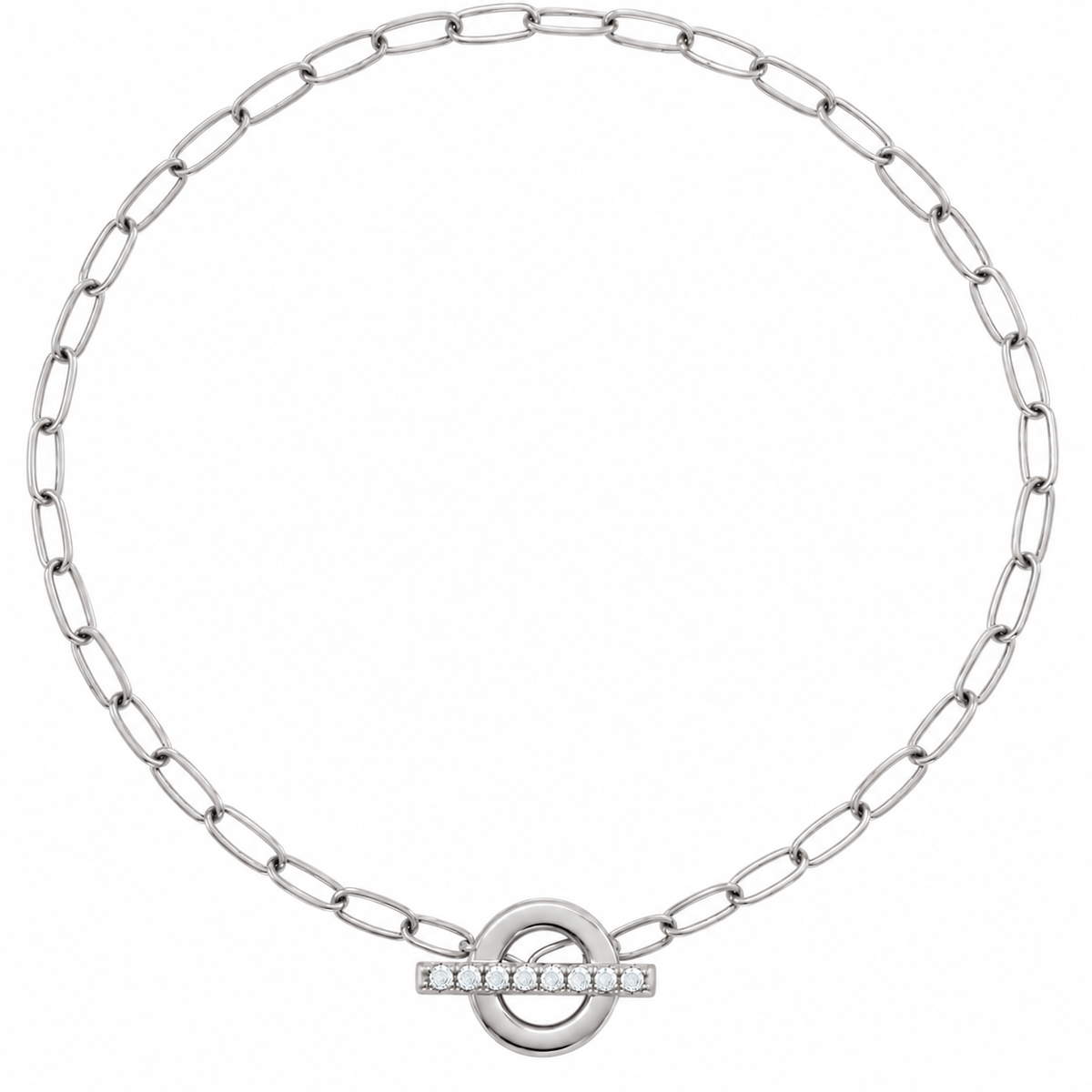 14K Toggle Diamond Bracelet