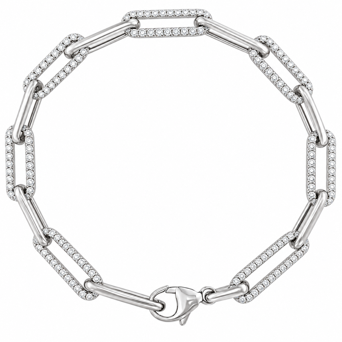 14K Diamond Link Bracelet