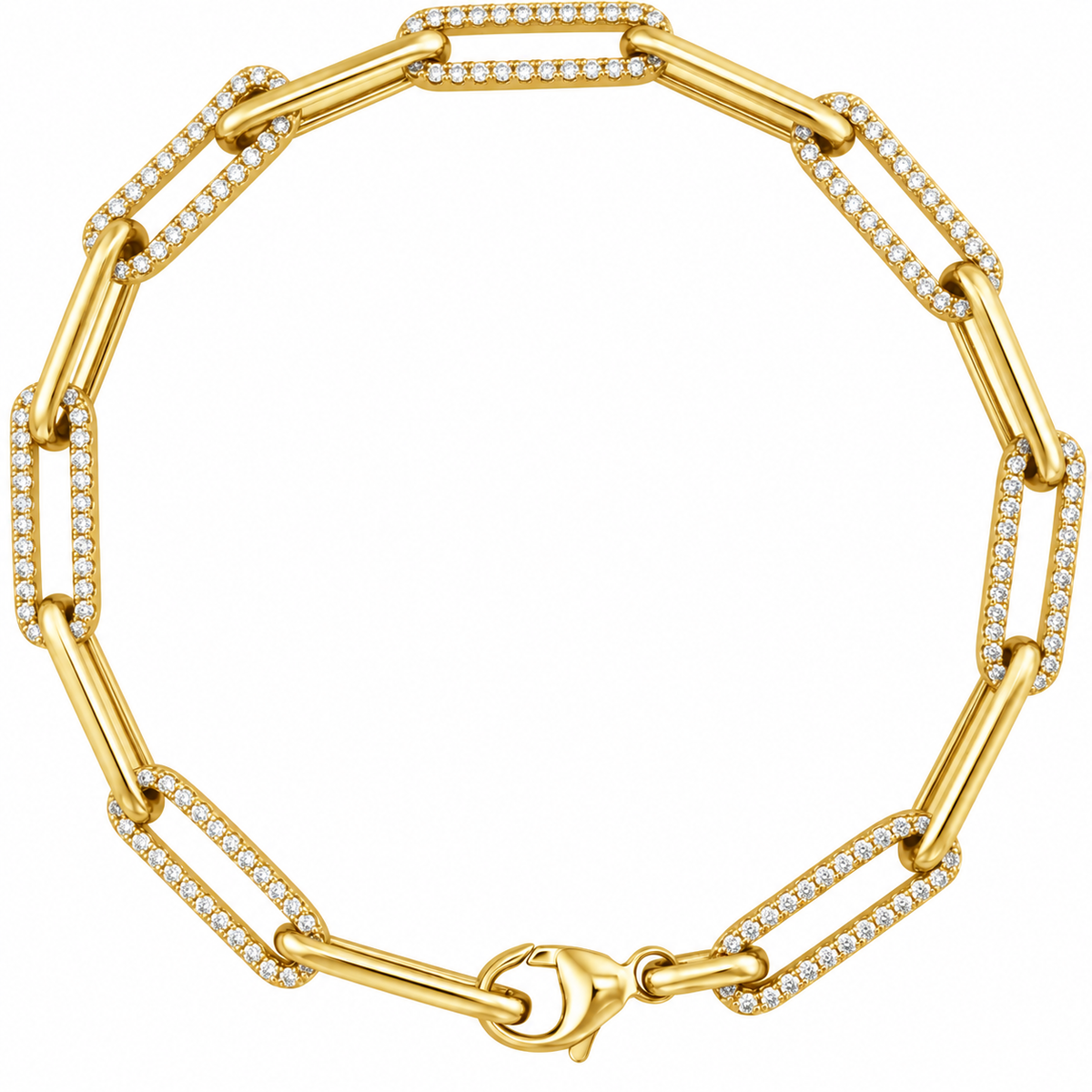 14K Diamond Link Bracelet