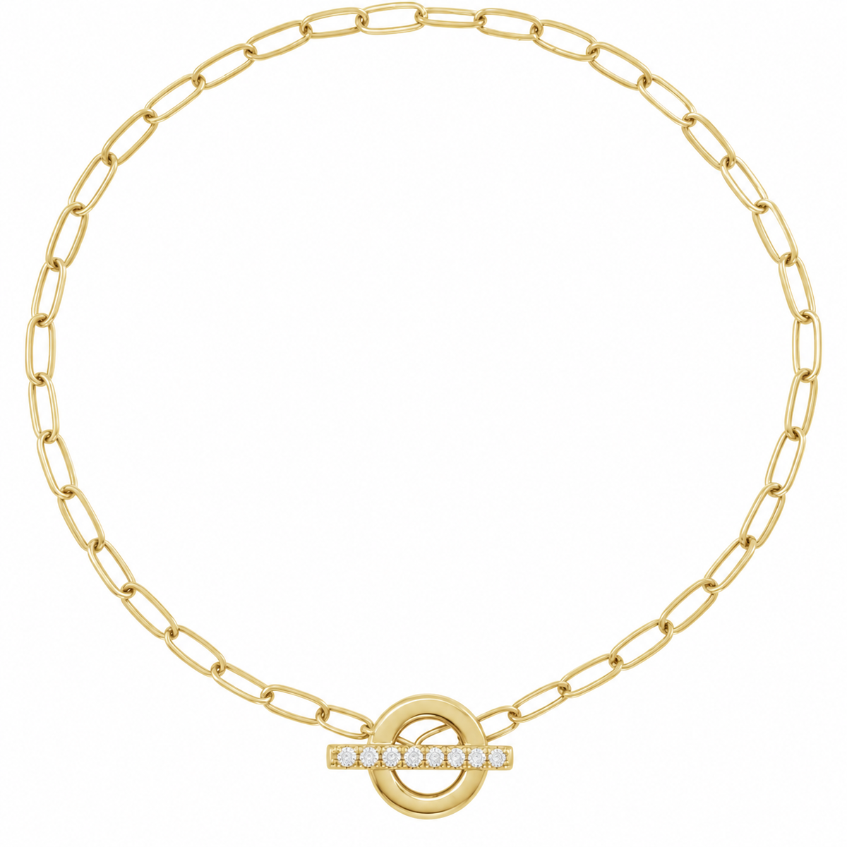 14K Toggle Diamond Bracelet