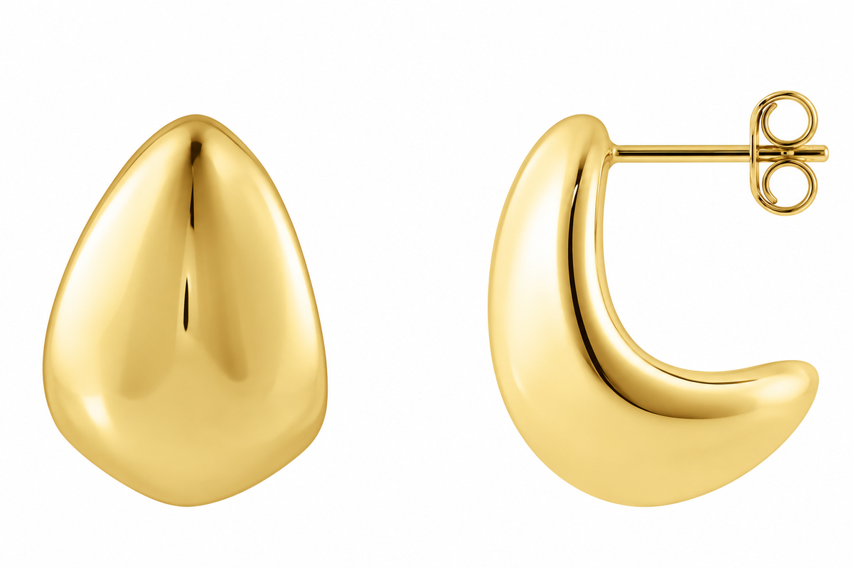 14k Yellow Gold Teardrop Earrings