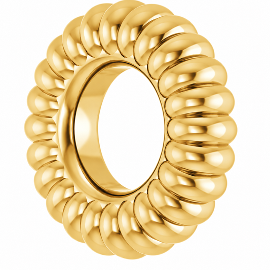 14K Stackable Ripple Space Charm