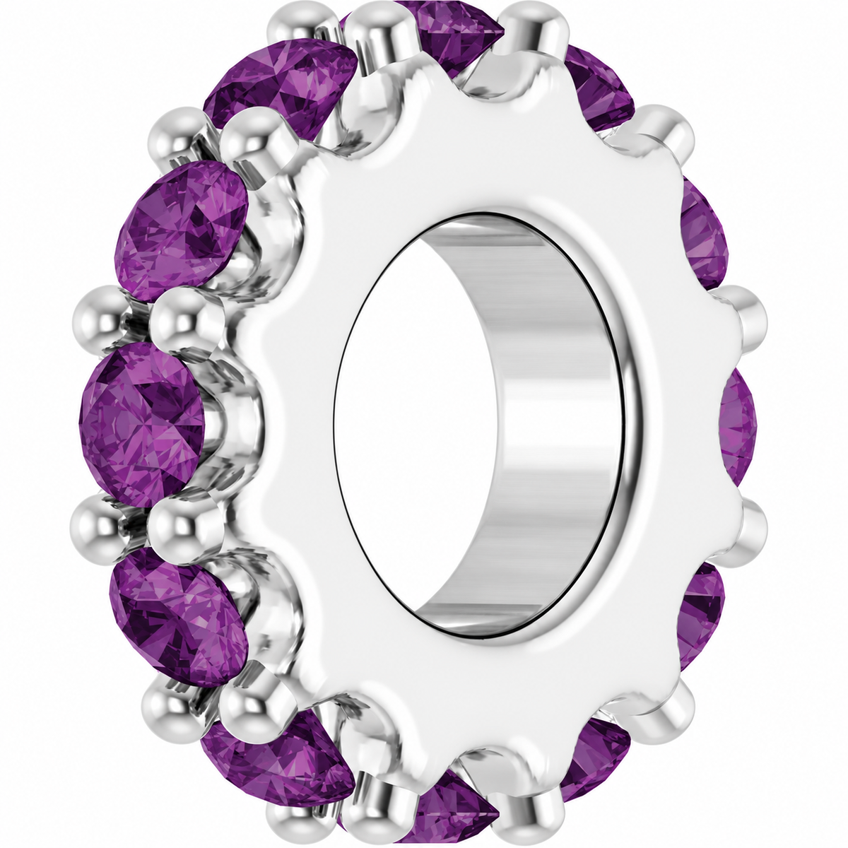 14K Stackable Birthstone Spacer Charm