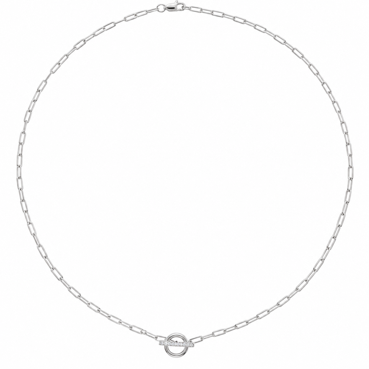 14K Toggle Diamond Necklace