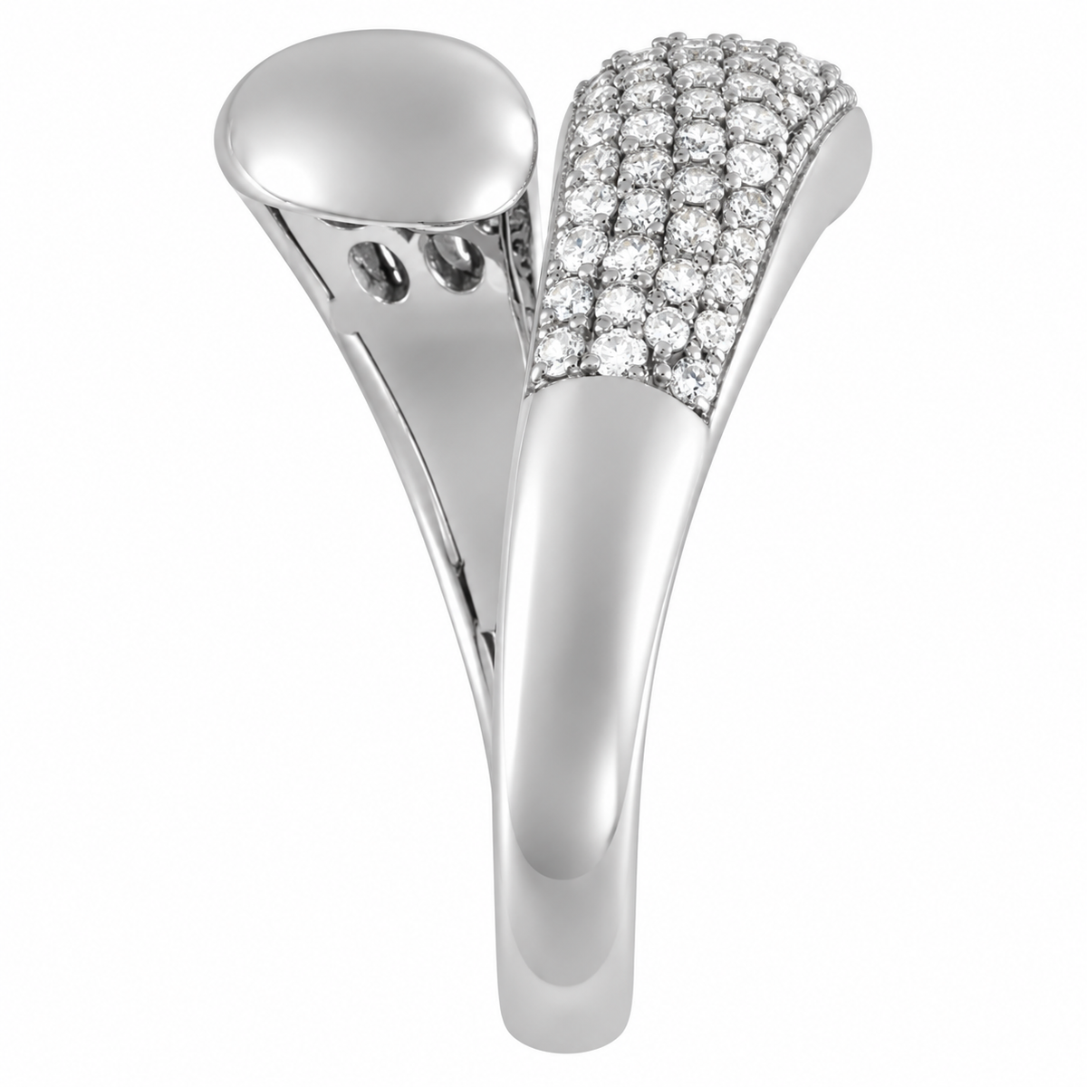 14K Due Flow Diamond Ring