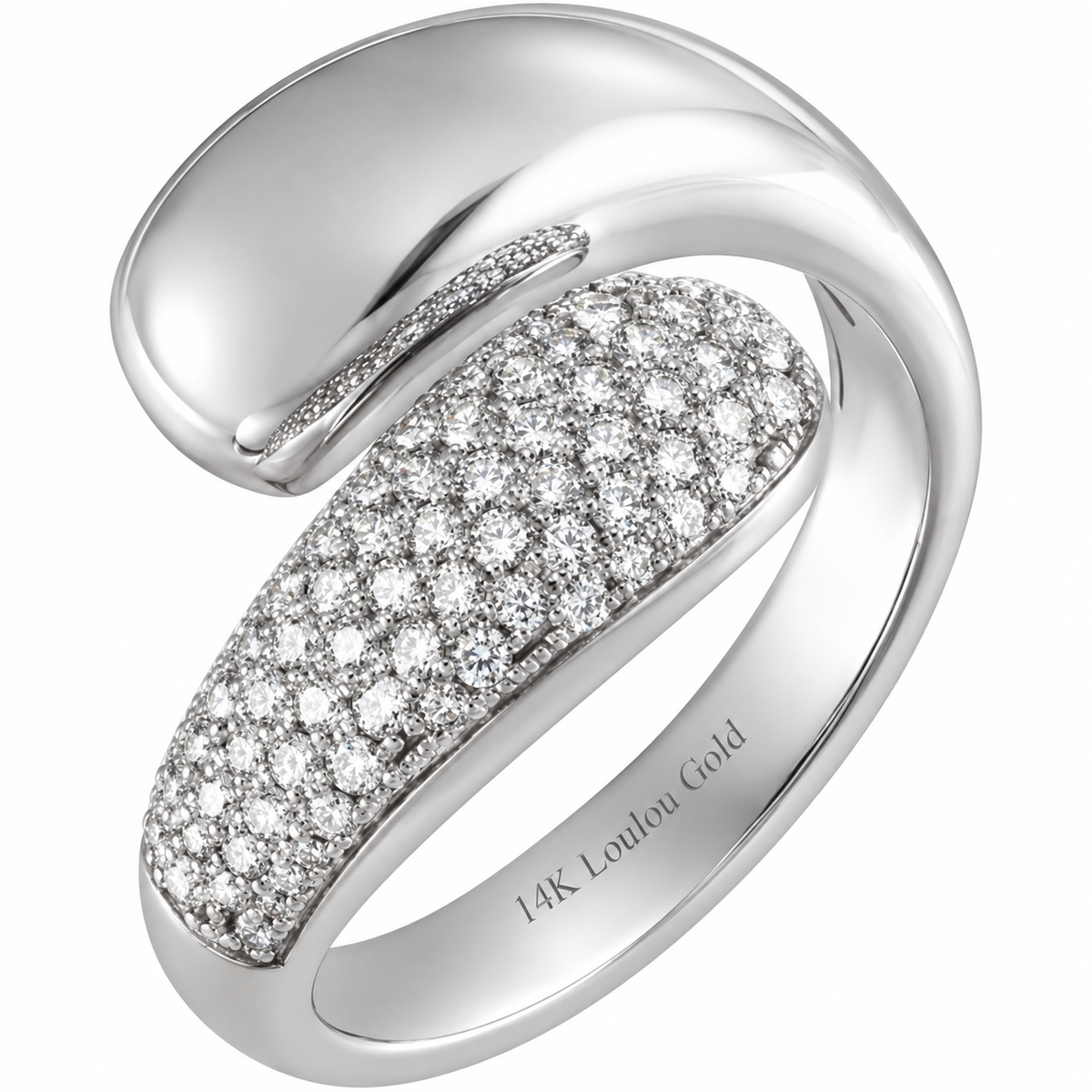 14K Due Flow Diamond Ring