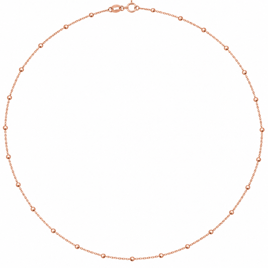 14K Beaded Curb Chain