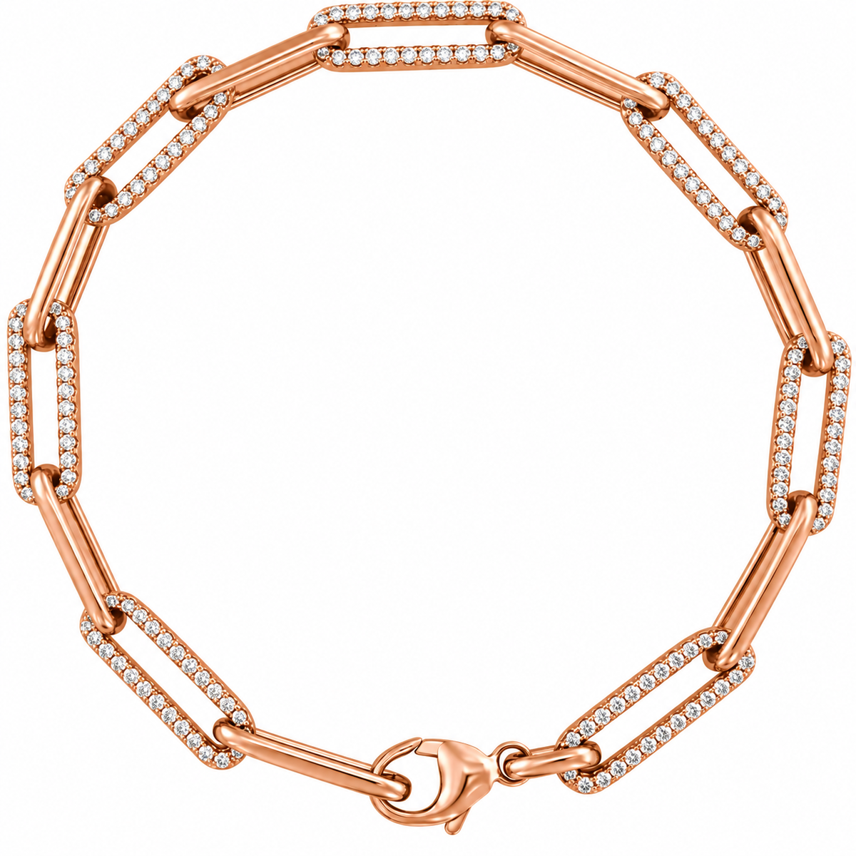 14K Diamond Link Bracelet
