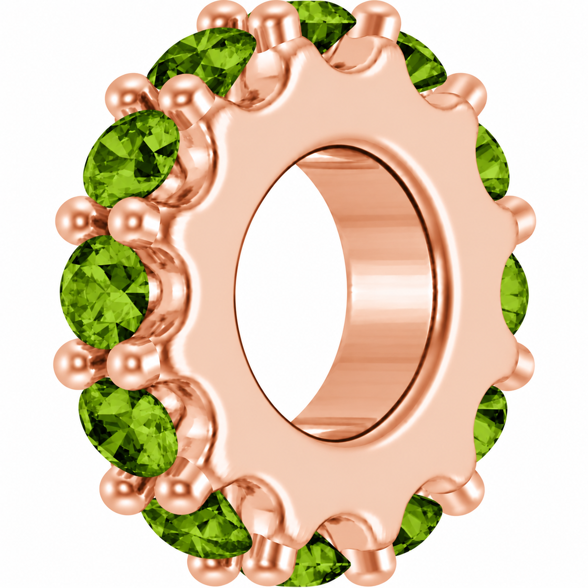 14K Stackable Birthstone Spacer Charm