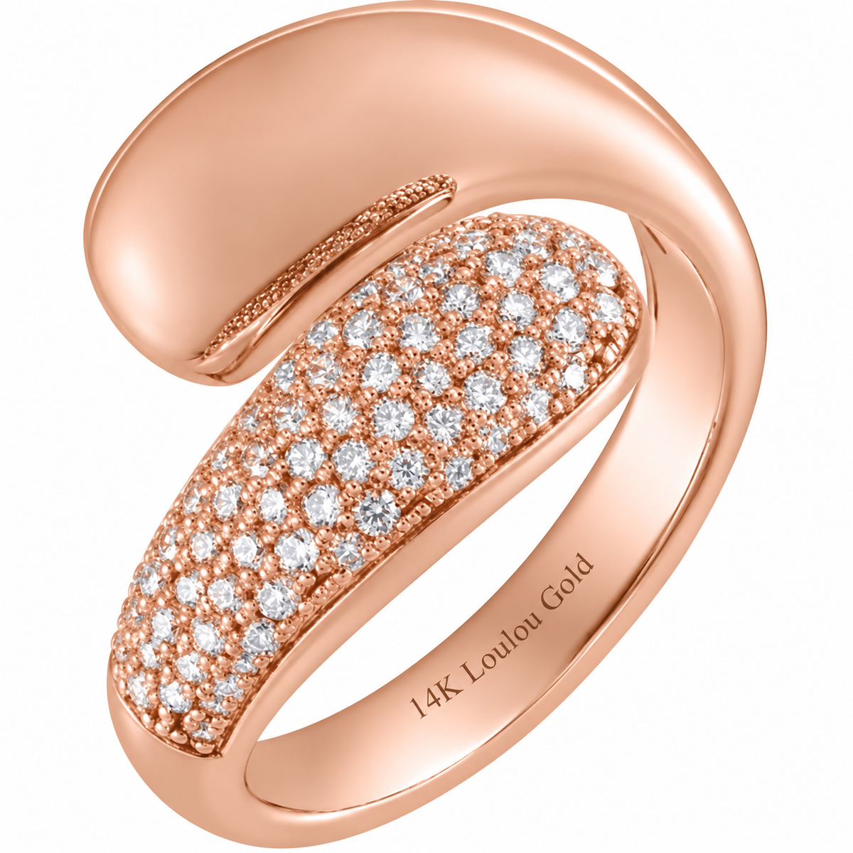 14K Due Flow Diamond Ring