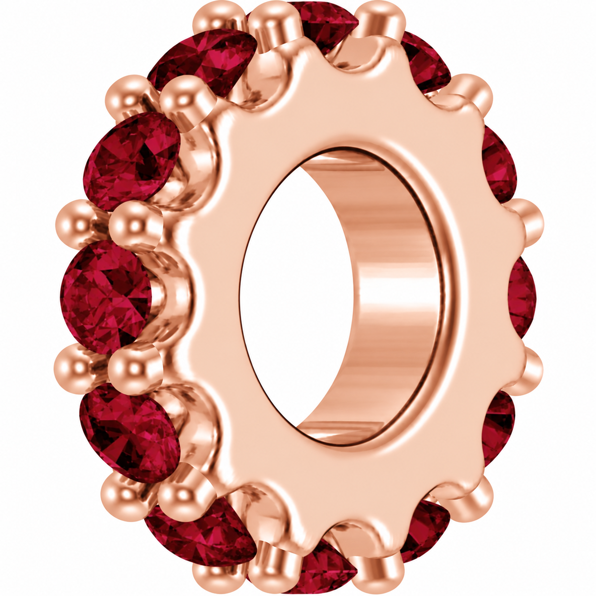 14K Stackable Birthstone Spacer Charm