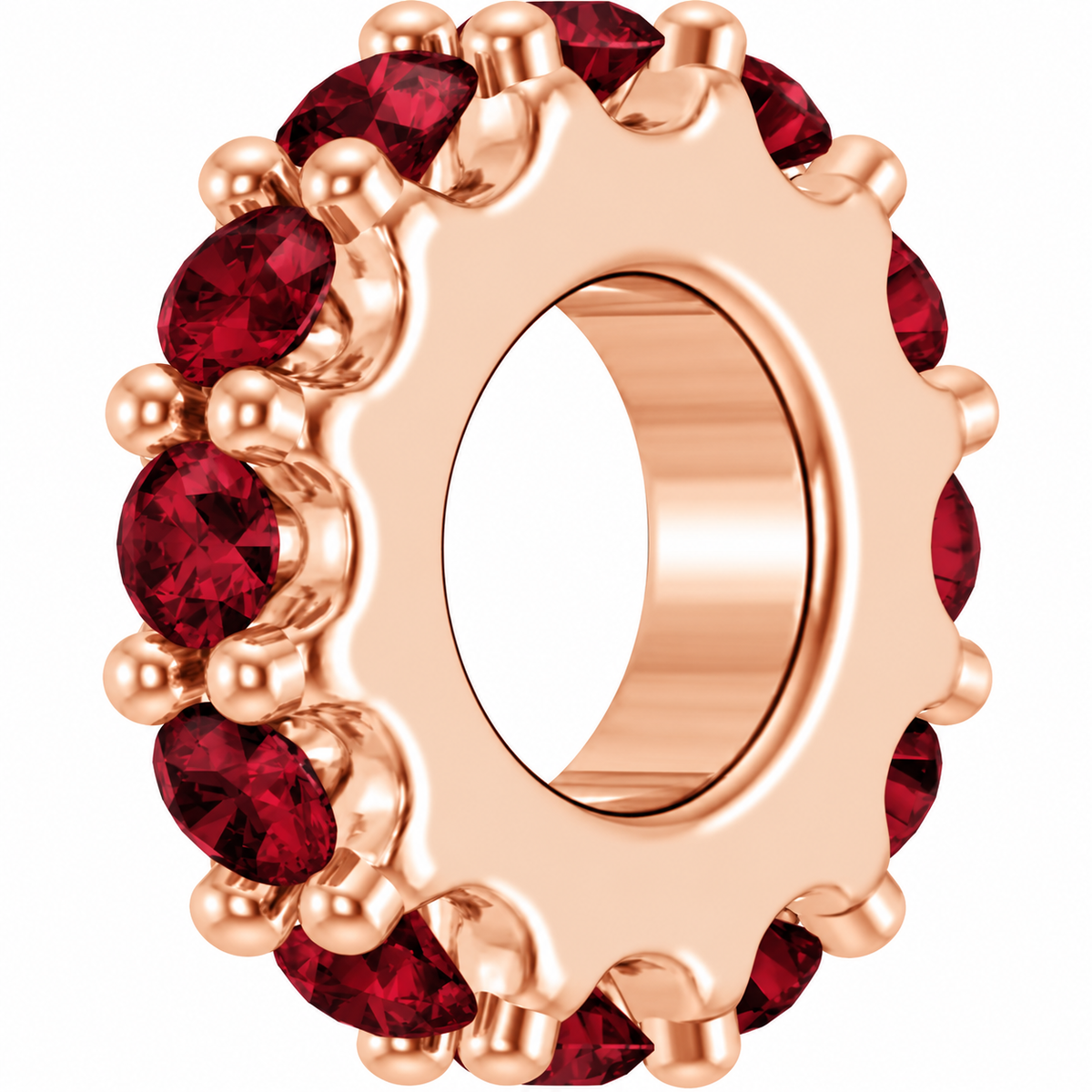 14K Stackable Birthstone Spacer Charm