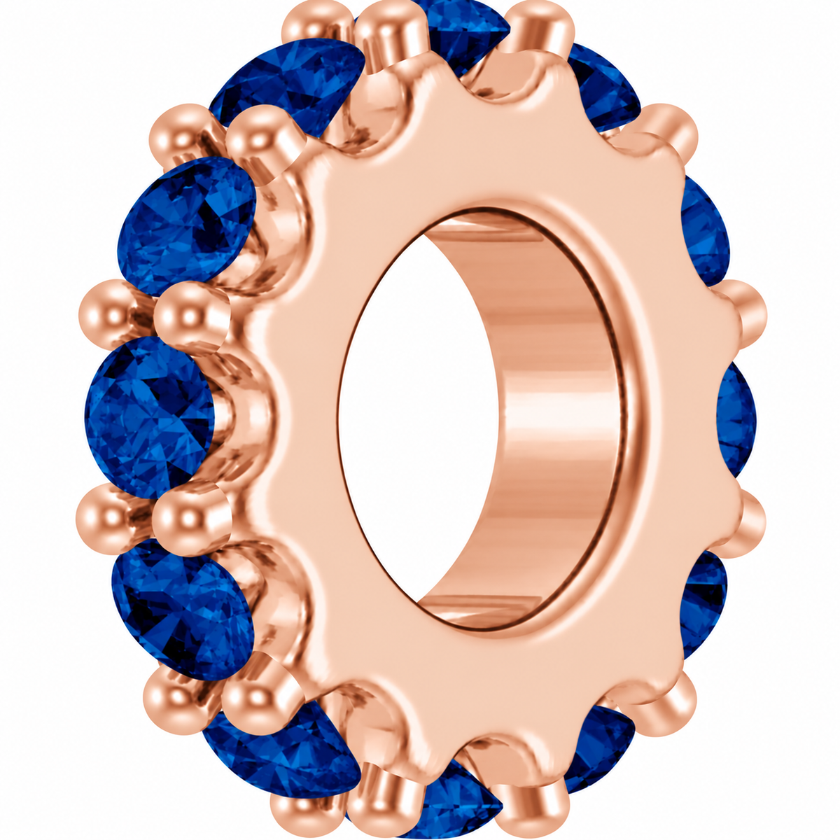 14K Stackable Birthstone Spacer Charm