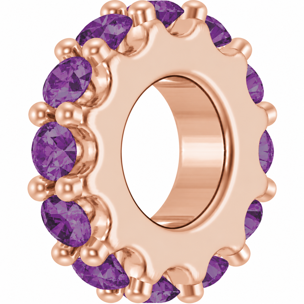 14K Stackable Birthstone Spacer Charm