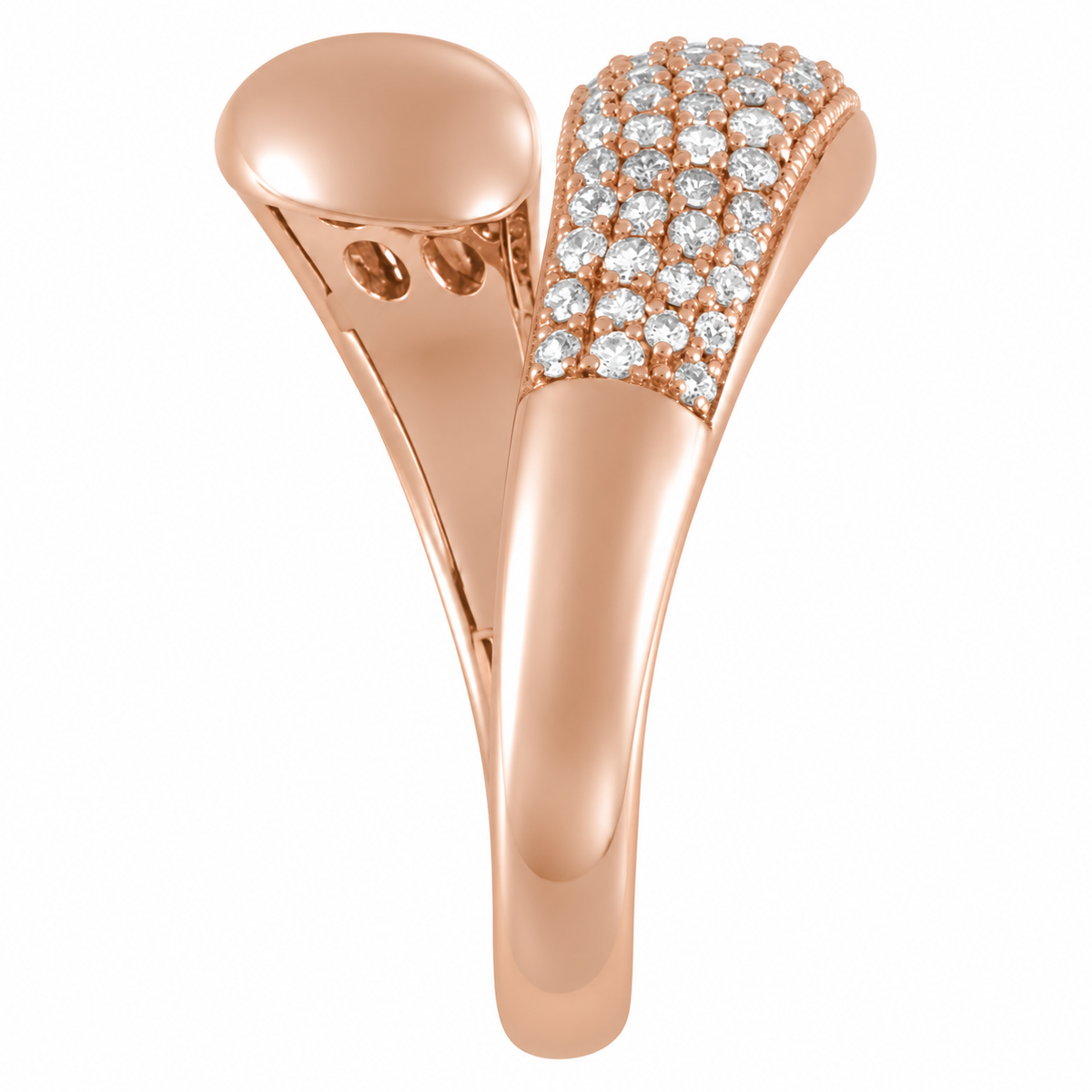 14K Due Flow Diamond Ring