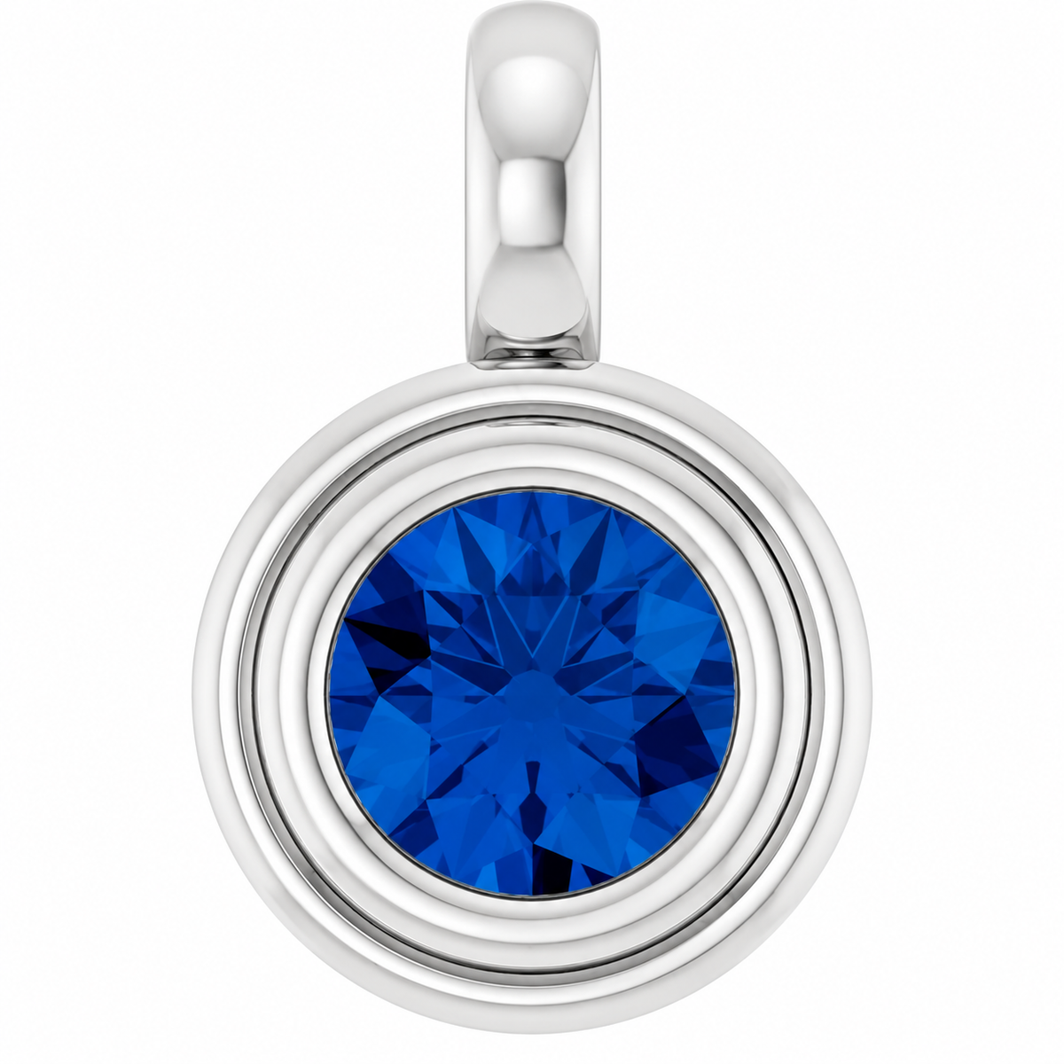 14K Round Disc Charm Necklace