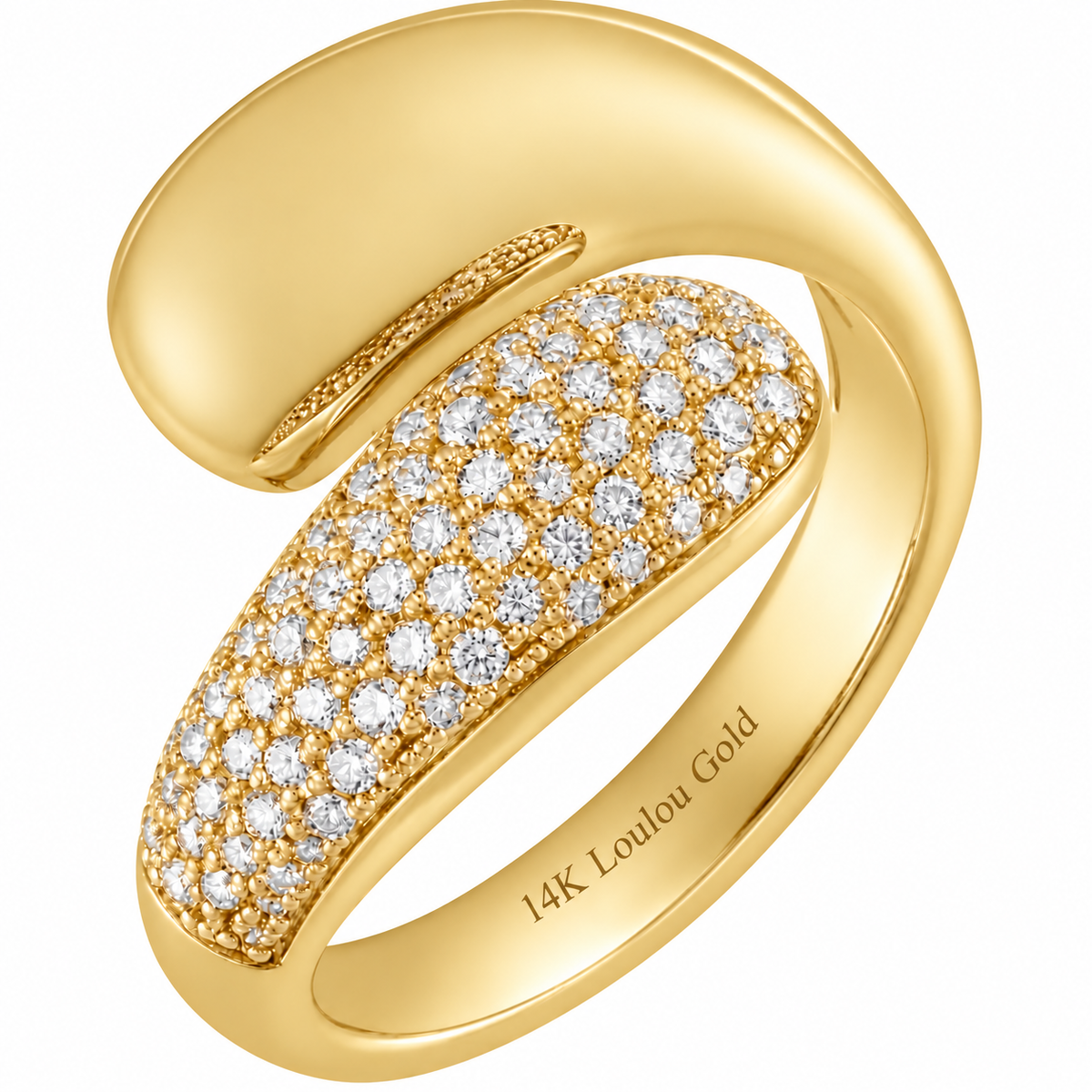 14K Due Flow Diamond Ring