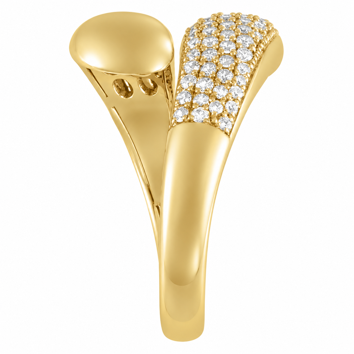 14K Due Flow Diamond Ring