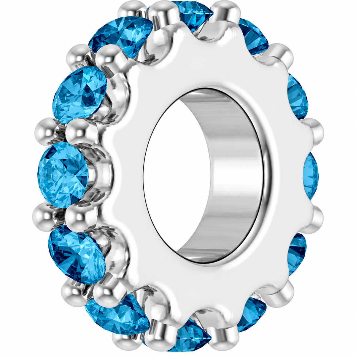 14K Stackable Birthstone Spacer Charm