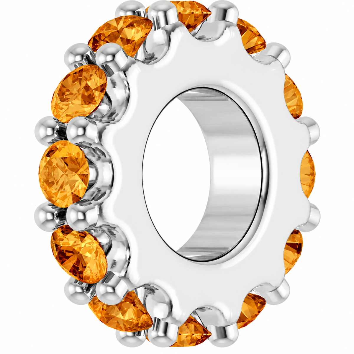 14K Stackable Birthstone Spacer Charm