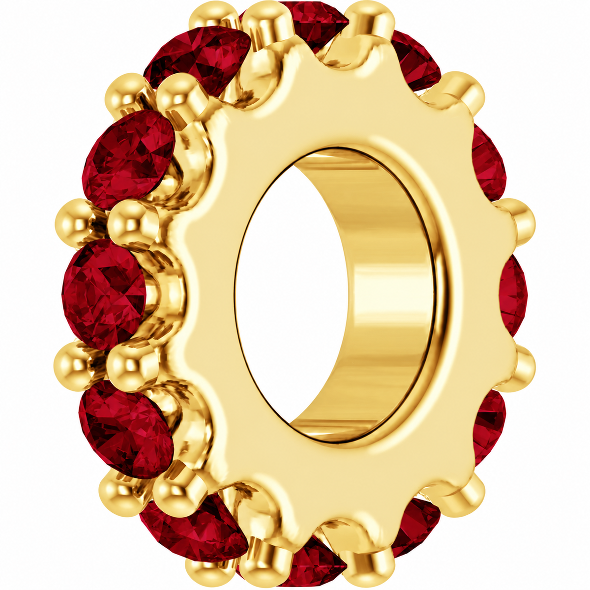 14K Stackable Birthstone Spacer Charm