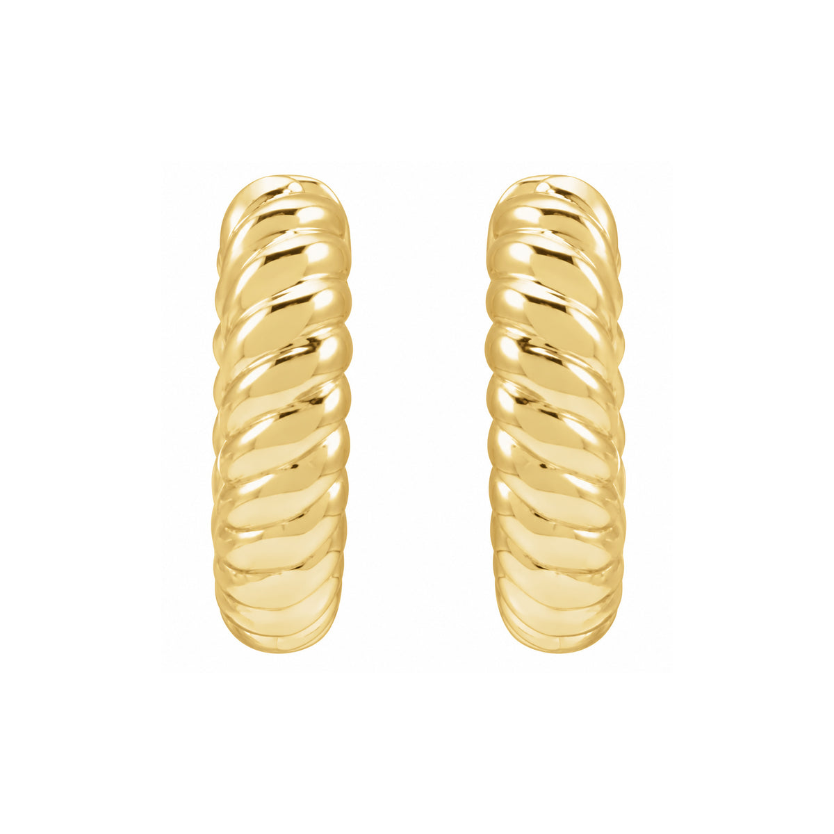 14K Twisted Rope Hoop Earrings