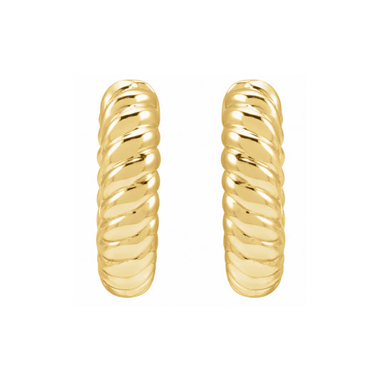 14K Twisted Rope Hoop Earrings